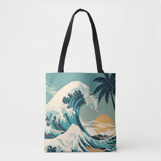 Surf's Up Retro Wave Design Classic California Tasche (Vorderseite)
