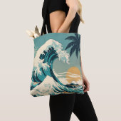 Surf's Up Retro Wave Design Classic California Tasche (Von Nahem)