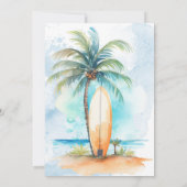 Surf's Up Summer Beach Geburtstagsparty Einladung (Rückseite)