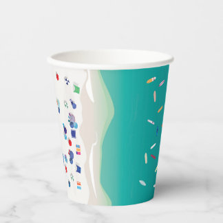 Surf's Up Summer Beach Party Paper Cup Pappbecher
