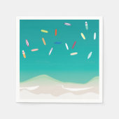Surf's Up Summer Beach Party Paper Napkin Serviette (Vorderseite)