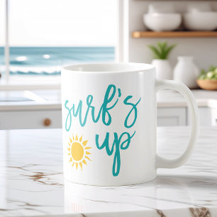 Surf's Up Summer Typography Kaffeetasse