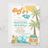 Surf's up Surf Beach Surfs Einladung zum Geburtsta (Vorderseite)