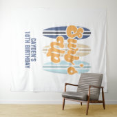Surf's Up Surfboard Beach Geburtstagsbanner Wandteppich (Beispiel (Horizontal))
