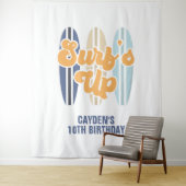 Surf's Up Surfboard Beach Geburtstagsbanner Wandteppich (Beispiel)