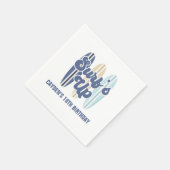 Surf's Up Surfboard Strand Geburtstag Serviette (Ecke)