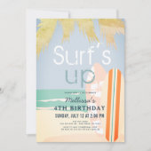 Surf's Up Surfboards Beach Girl Geburtstag Einladung (Vorderseite)