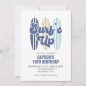Surf's Up Surfbrett Strand Geburtstag Einladung (Vorderseite)