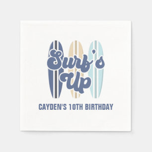 Surf's Up Surfbrett Strand Geburtstag Serviette