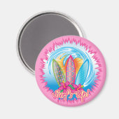 Surf's Up - Surfer Girl Magnet (Vorderseite/Rückseite)
