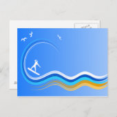 Surf's Up Surfer Surfing Postkarte Postkarte (Vorne/Hinten)