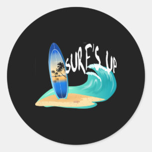 Surf's Up T-Shirt Runder Aufkleber