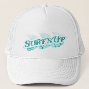 "Surf's Up" zwei Töne, Aqua & White Truckerkappe