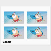 Surfsanta Rechteckiger Aufkleber (Blatt)