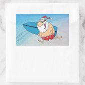 Surfsanta Rechteckiger Aufkleber (Tasche)