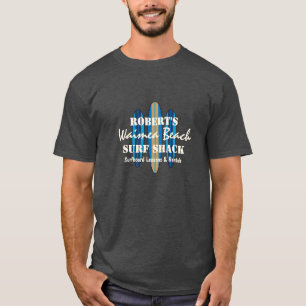 Surfschild Anpassung Monogramm Hawaiianische Surfb T-Shirt