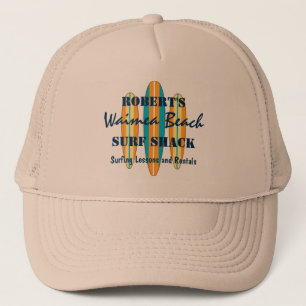Surfschild benutzerdefiniertes Monogramm Hawaiian Truckerkappe