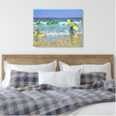 Surfschule in St. Ives Leinwanddruck (Insitu (Schlafzimmer))