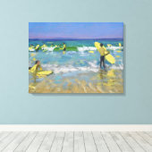 Surfschule in St. Ives Leinwanddruck (Insitu (Holzboden))