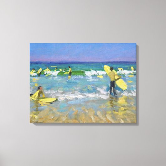 Surfschule in St. Ives Leinwanddruck (Vorderseite)