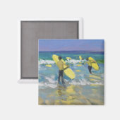 Surfschule in St. Ives Magnet (Vorderseite/Rückseite)