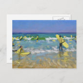 Surfschule in St. Ives Postkarte (Vorne/Hinten)