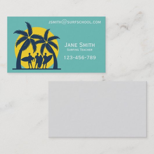 Surfschule - Visitenkarte (Vorne/Hinten)
