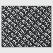 Surfschwarz gefliester glänzender Umhüllungsstoff Geschenkpapier (Flach)