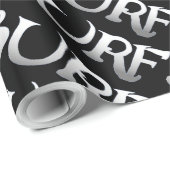 Surfschwarz gefliester glänzender Umhüllungsstoff Geschenkpapier (Rolleneckpunkt)