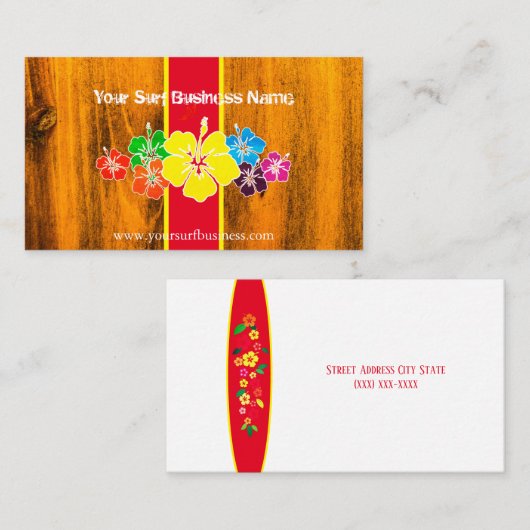 Surfshop Visitenkarte (Vorne/Hinten)