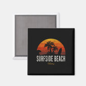 Surfside Beach Tx Texas Beach Palms Urlaubsurf Magnet (Vorderseite/Rückseite)