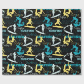 Surfsilhouetten geschenkpapier (Flach)