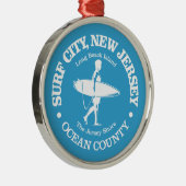 Surfstadt (Surfer) Ornament Aus Metall (Rechts)