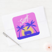 Surfsticker Quadratischer Aufkleber (Umschlag)