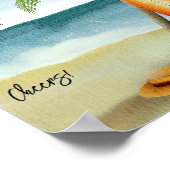 Surfstrand Babydusche - Mama-osa-Bar Poster (Ecke)