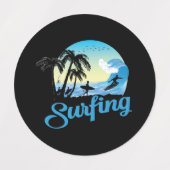 Surfstrand Etiketten (Design 2)