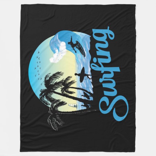Surfstrand Fleecedecke (Vorderseite)