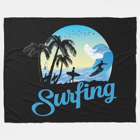 Surfstrand Fleecedecke (Vorderseite (Horizontal))