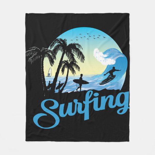 Surfstrand Fleecedecke (Vorderseite)
