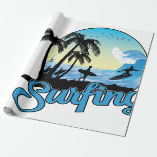 Surfstrand Geschenkpapier