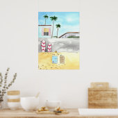 Surfstrand in San Diego Poster (Küche)