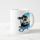 Surfstrand Jumbo-Tasse (Vorderseite Rechts)
