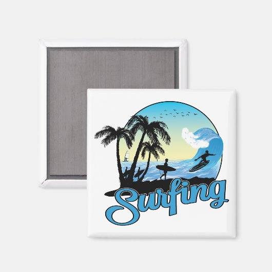 Surfstrand Magnet (Vorderseite/Rückseite)