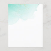 Surfstrand Meer Sommer Geburtstagsbudget einladen (Rückseite)