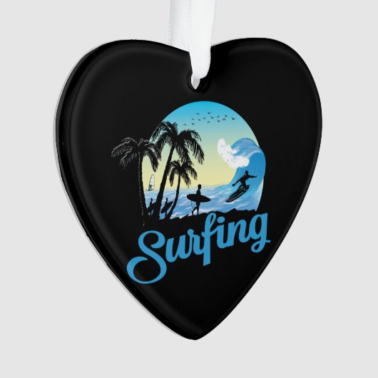 Surfstrand Ornament (Vorderseite)