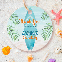 Surfstrand Ozean tropischen Sommer Geburtstag Geschenkanhänger