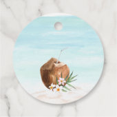 Surfstrand Ozean tropischen Sommer Geburtstag Geschenkanhänger (Rückseite)