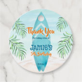 Surfstrand Ozean tropischen Sommer Geburtstag Geschenkanhänger (Vorderseite)