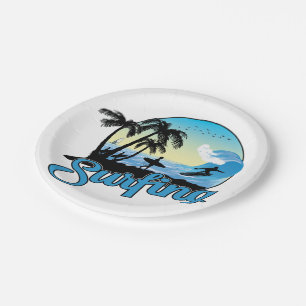 Surfstrand Pappteller