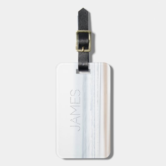 Surfstrand personalisiert gepäckanhänger (Vorderseite vertikal)